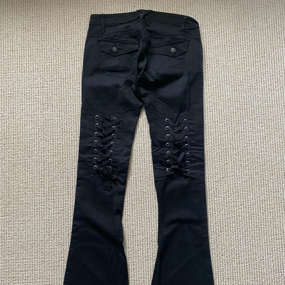 Lip Service flare pants with lace detailed back